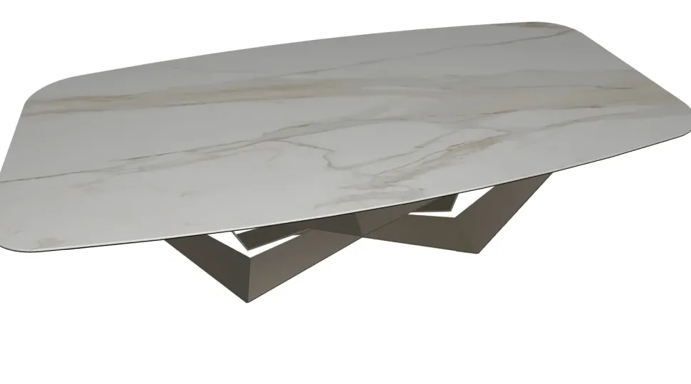 1. Design moderno ed elegante. 2. Basamento centrale in Keramik. 3. Tavolo sagomato per una maggiore praticità. 4. Prezzo scontato. 5. Lunghezza adatta a qualsiasi ambiente.