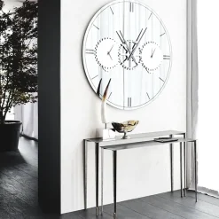 1. Design moderno ed elegante. 2. Funzione di orologio integrata. 3. Specchio di alta qualità. 4. Realizzato da Cattelan Italia. 5. Facile da installare.