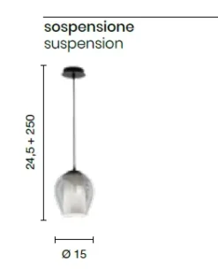 A sospensione Bonnie ambra  Ondaluce con uno sconto esclusivo