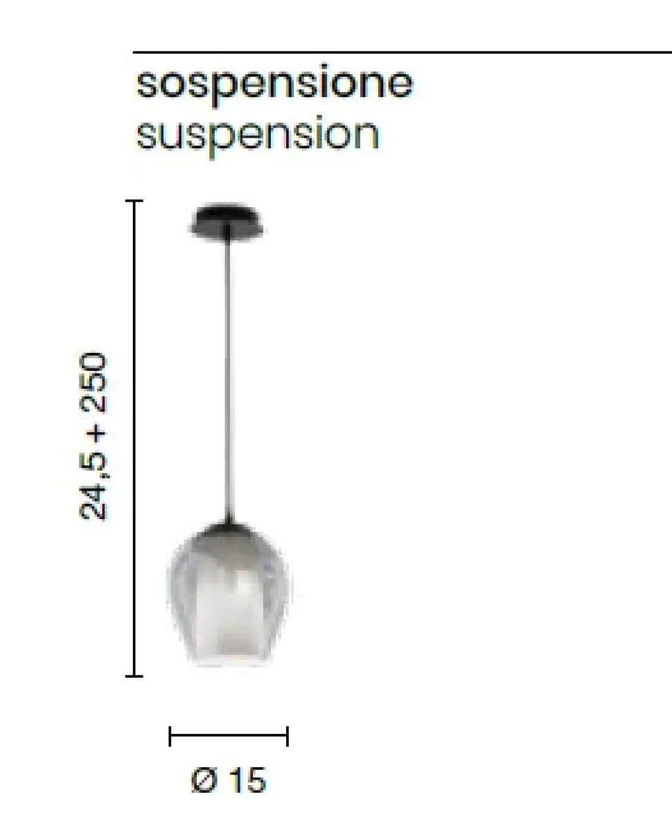 A sospensione Bonnie ambra Ondaluce con uno sconto esclusivo