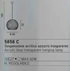 A sospensione 5858c  perenz sospensione azzurro Collezione esclusiva con un ribasso esclusivo