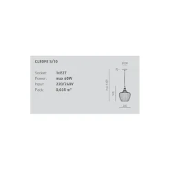 A sospensione Cleofe s10 gea luce sospensione vetro Collezione esclusiva con un ribasso esclusivo