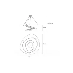 A sospensione Collezione esclusiva Pirce sospensione led 44w artemide Bianco a prezzi outlet