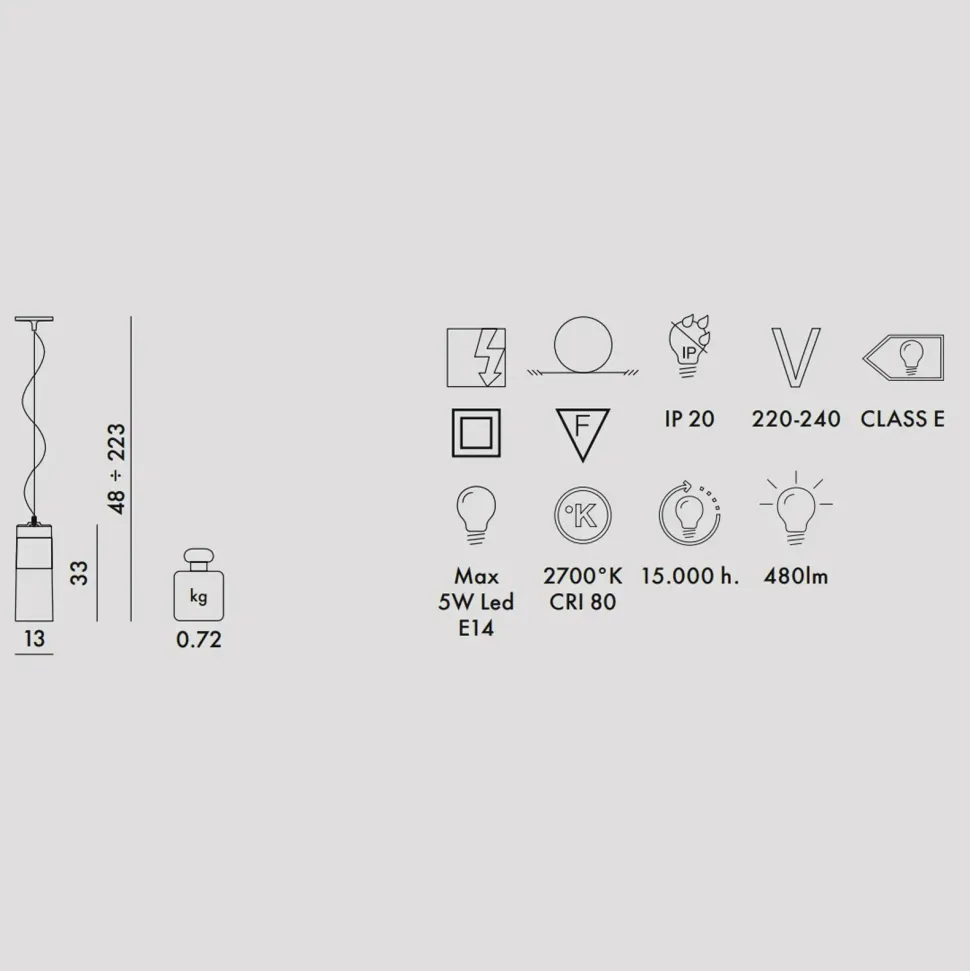 A sospensione in altro Easy rosso sospensione Kartell in Offerta Outlet