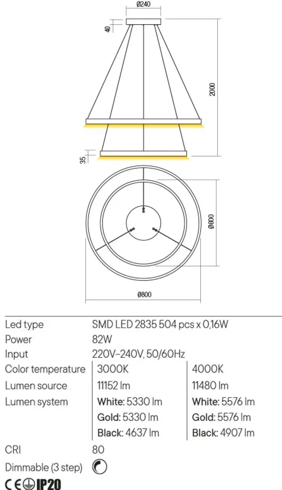 A sospensione in metallo Febe lampada a sospensione led redo Collezione esclusiva a prezzo scontato