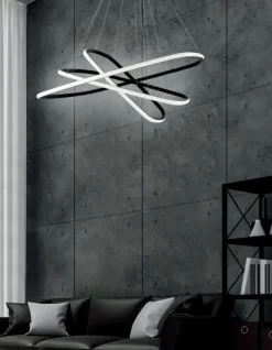 A sospensione in metallo Ondaluce sospensione quadra O-luce a prezzo scontato