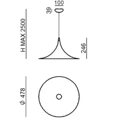 A sospensione Linea light Morgana lampada a sospensione stile Moderna a prezzi outlet
