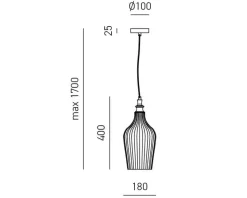 A sospensione stile Classica Cleofe s12 gea luce sospensione  vetro  Collezione esclusiva in offerta