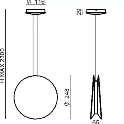A sospensione stile Moderna Yo-yo sospensione led Linea light con forte sconto