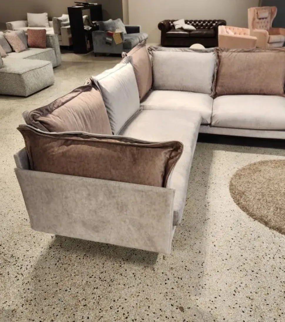 Angolare Divano luxury velluto e piuma Md work in OFFERTA - 45%