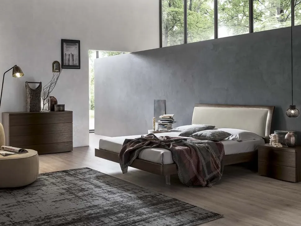 Approfitta dello sconto 30% sul letto Parentesi con testiera imbottita di Santalucia