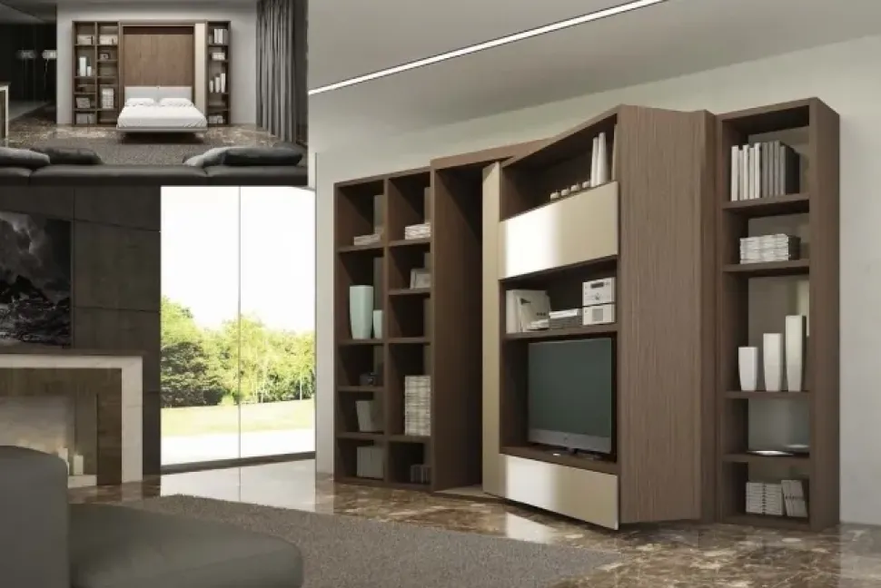 Approfitta dello sconto 32% sul letto Letto a scomparsa matrimoniale girevole system live di Artigianale