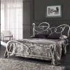Approfitta dello sconto 45% sul letto Letto in ferro battuto foglia argento made in italy  di Md work
