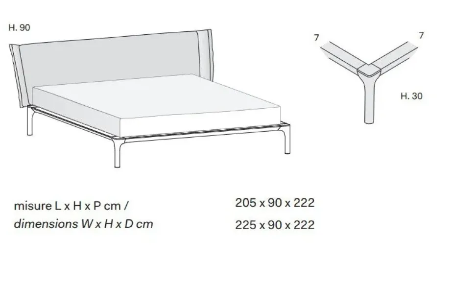 Approfitta dello sconto 30% sul letto Park di Novamobili