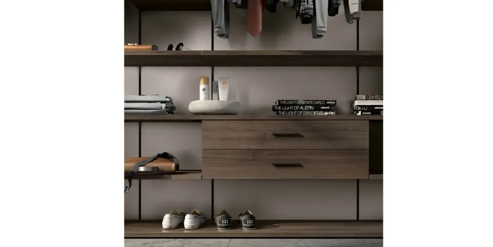 Armadio * z01 realizzato in laminato materico di Artigianale scontato -40%