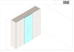 Armadio Anta liscia Orme a tre ante in Offerta Outlet