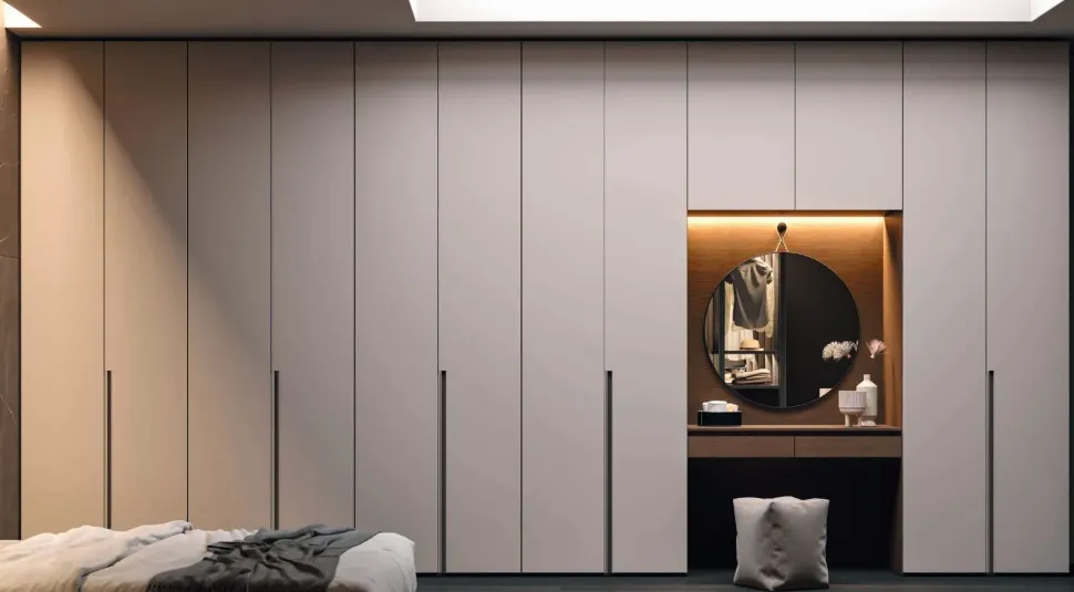 Armadio ante battenti in laminato materico modello Diana di Artigianale