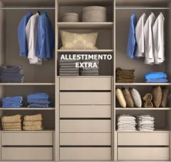 Armadio ante battenti in laminato materico Total mirror 6 di Collezione esclusiva