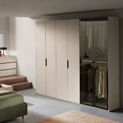 Armadio ante battenti in laminato opaco Abaco di Gierre mobili