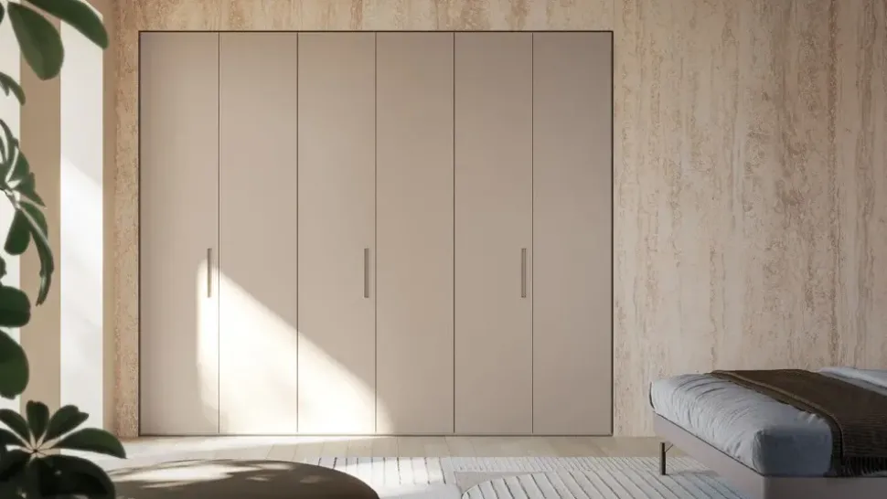 Armadio ante battenti in laminato opaco Abaco di Gierre mobili