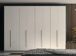 Armadio ante battenti in laminato materico White oak  di Collezione esclusiva