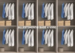 Armadio ante battenti in laminato materico White oak  di Collezione esclusiva