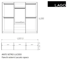 Armadio ante battenti in vetro Armadio now battente di Lago
