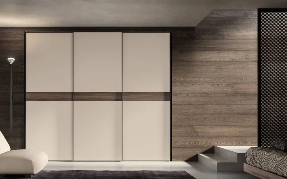Armadio ante scorrevoli in laminato materico Power 08 di Zg mobili