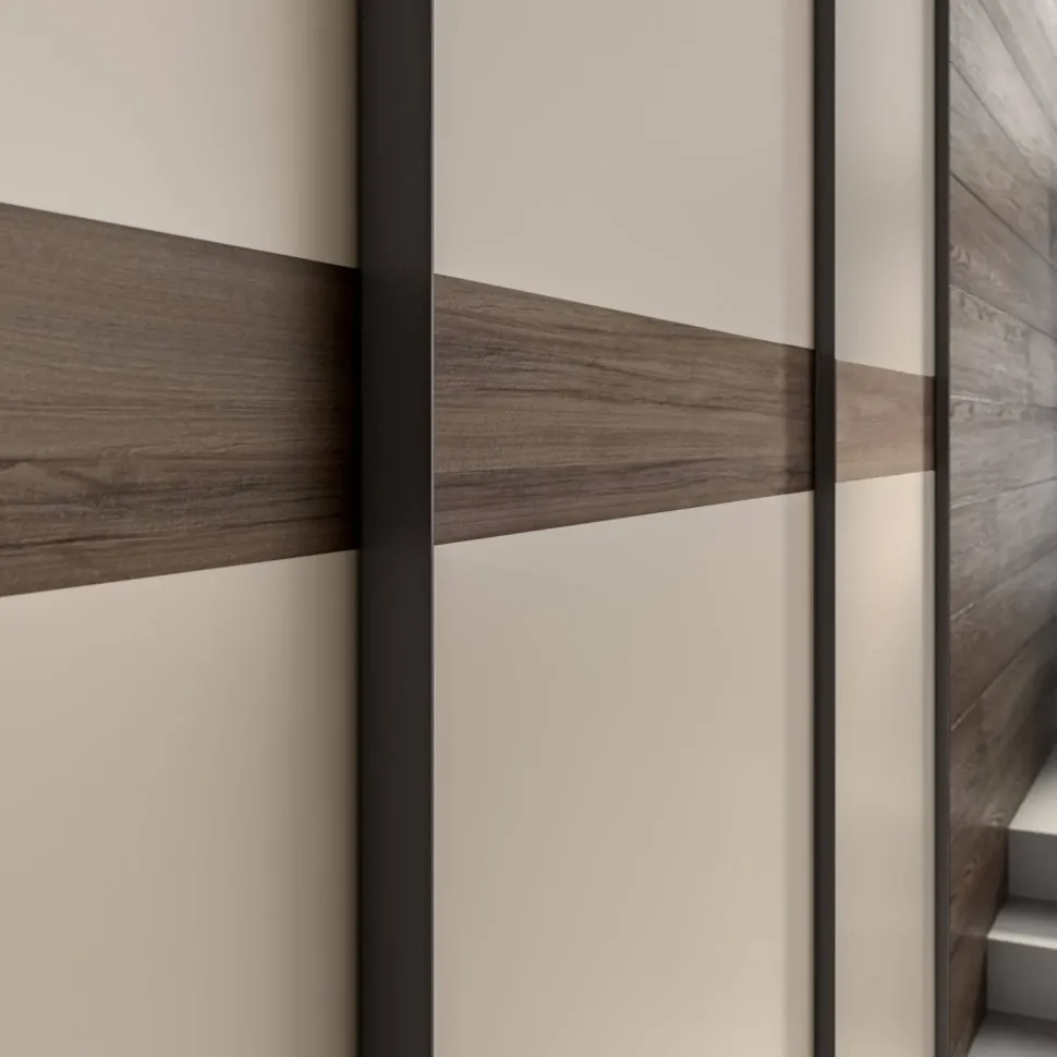 Armadio ante scorrevoli in laminato materico Power 08 di Zg mobili