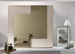 Armadio Armadio a 2 ante scorrevoli mod.luxury con specchi fumè in promo-sconto del 50% Gierre mobili a due ante a prezzo scontato
