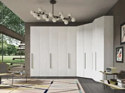 Armadio Armadio con cabina-spogliatoio angolare in tamburato in promo-sconto del 50% Dal cin con ante battenti SCONTATO a PREZZI OUTLET