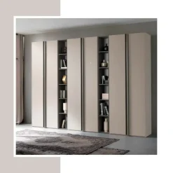 Armadio Armadio mod.ghost con librerie in promo-sconto del 50% realizzato in laminato opaco di Gierre mobili scontato -42%