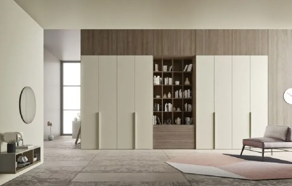 Armadio Armadio mod.linea di ballancin con libreria centrale in promo-sconto del 35% Ballancin a otto ante in Offerta Outlet