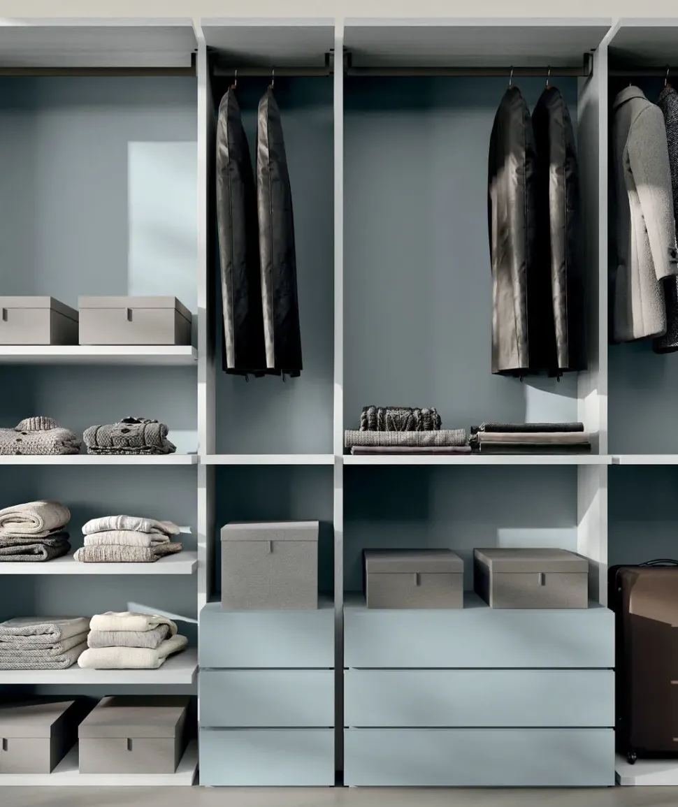 Armadio Cabina armadio flexi Collezione esclusiva a senza ante a prezzo Outlet