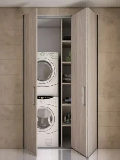 Armadio con ante a soffietto a prezzo scontato modello Ante lavanderia di Pozzi armadi