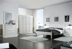 Armadio con ante battenti classico Mod abete white Lion's a prezzo scontato