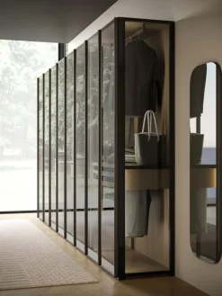 Armadio con ante battenti moderno Armadio skeletro con ante glass night 15 Orme a prezzo ribassato