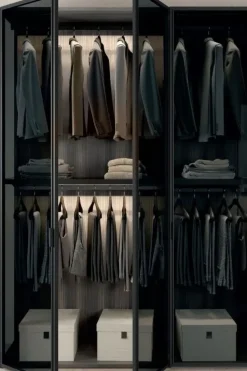 Armadio con ante battenti modello Armadio 3aqnte vetro glass sunrise  scontato del 30%