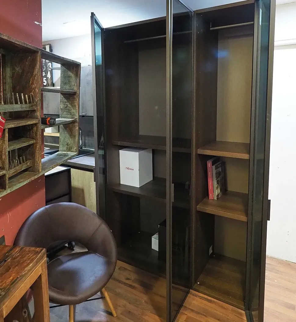 Armadio con ante battenti modello Armadio 3aqnte vetro glass sunrise scontato del 30%