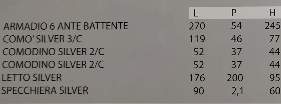 Armadio con ante battenti moderno Silver composizione 2 Artigianale a prezzo ribassato