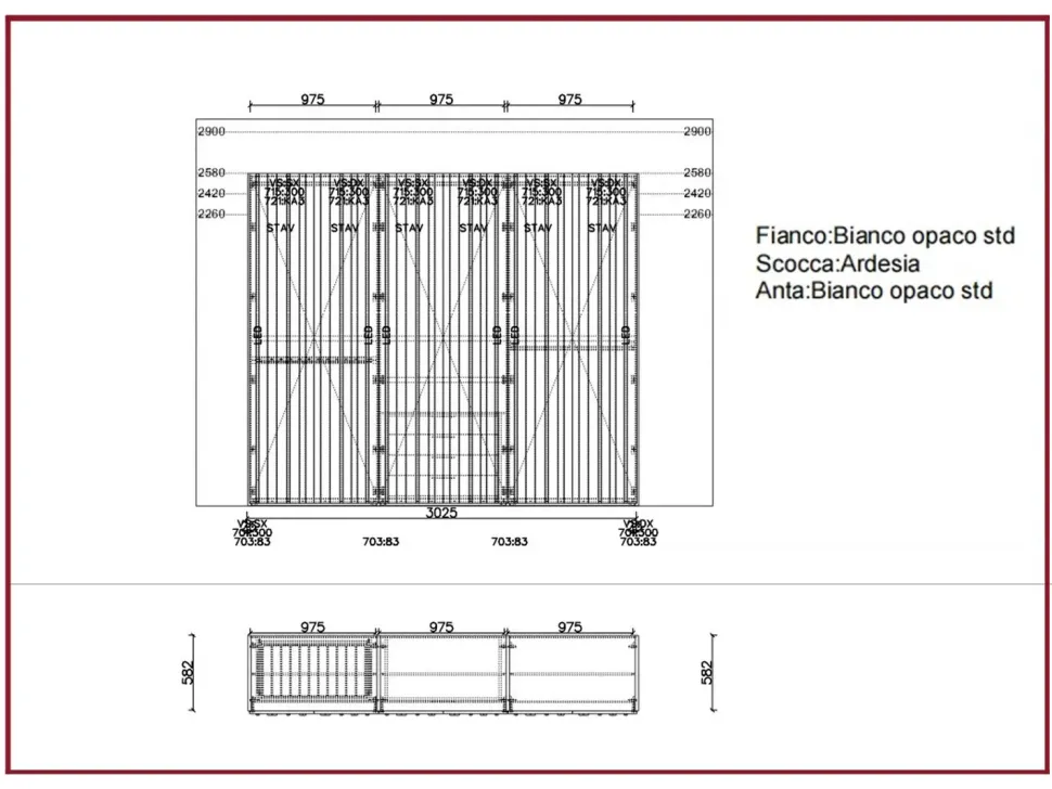 Armadio con ante battenti modello Stave scontato del 30%