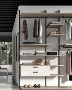 Armadio con cabina armadio moderno Z04 * Artigianale a prezzo scontato