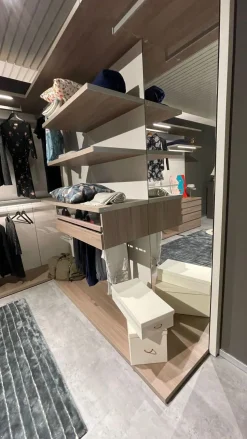 Armadio con cabina armadio moderno Panorama Sangiacomo a prezzo scontato