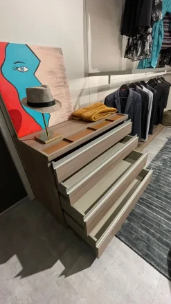 Armadio con cabina armadio moderno Panorama Sangiacomo a prezzo scontato