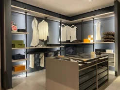 Armadio con cabina armadio moderno Virgo Mercantini a prezzo scontato