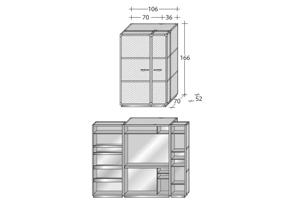 ARMADIO Condotti baule di Flou in OFFERTA OUTLET