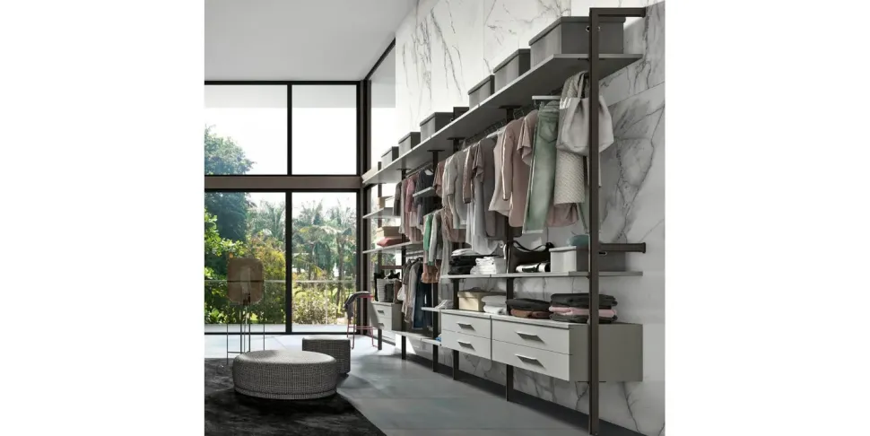 Armadio di Collezione esclusiva modello System soul 8 in laccato opaco con sconto -40%