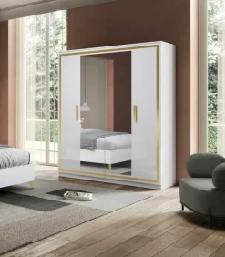 Armadio in laccato lucido Armadio gold a marchio Artigianale scontato -50%