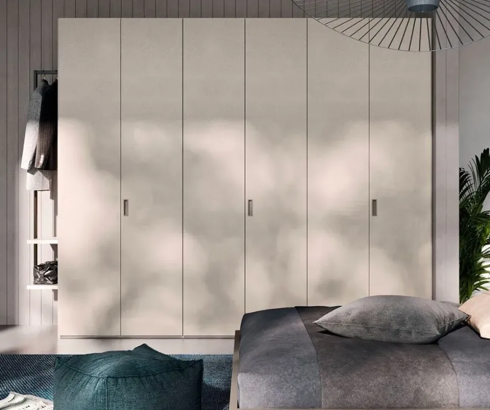 Armadio moderno Armadio a 6 ante con libreria laterale in promo-sconto del 40% di Orme a PREZZO OUTLET -37%