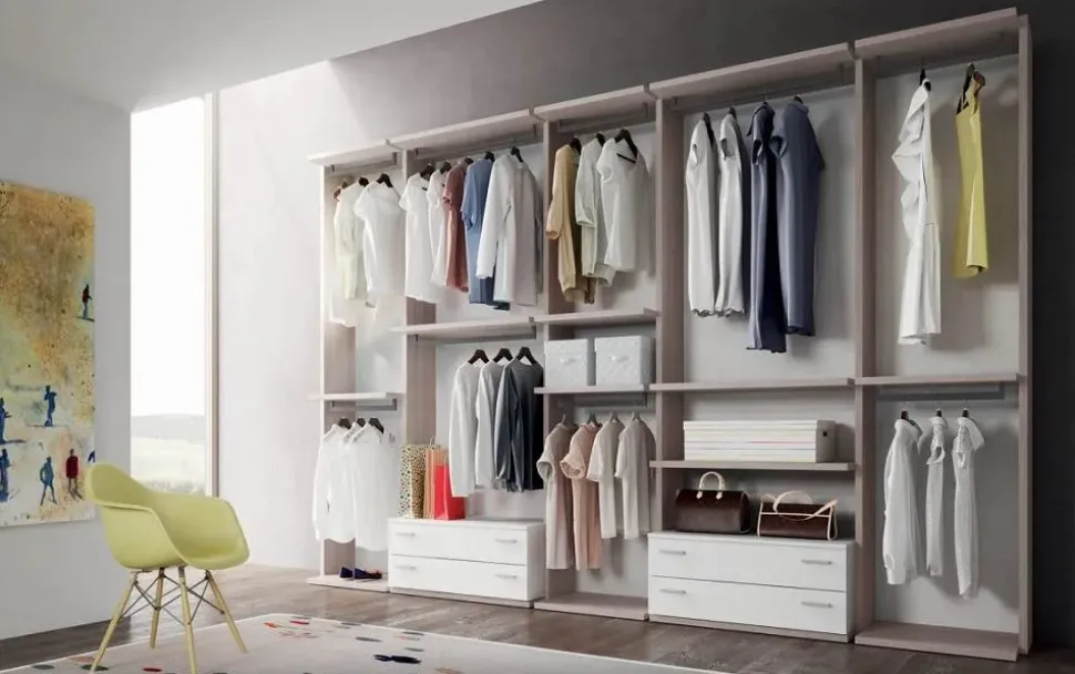 Armadio moderno Cabina-armadio mod.flexy di mistral in promo-sconto del 40% di Mistral a PREZZO OUTLET -40%